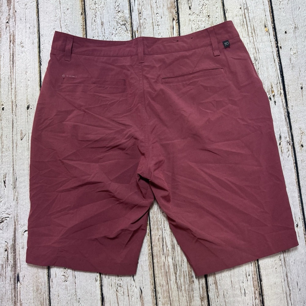 7 Diamonds Shorts Men's 32 Maroon Momentum Performance Stretch Lightweight - Picture 7 of 7